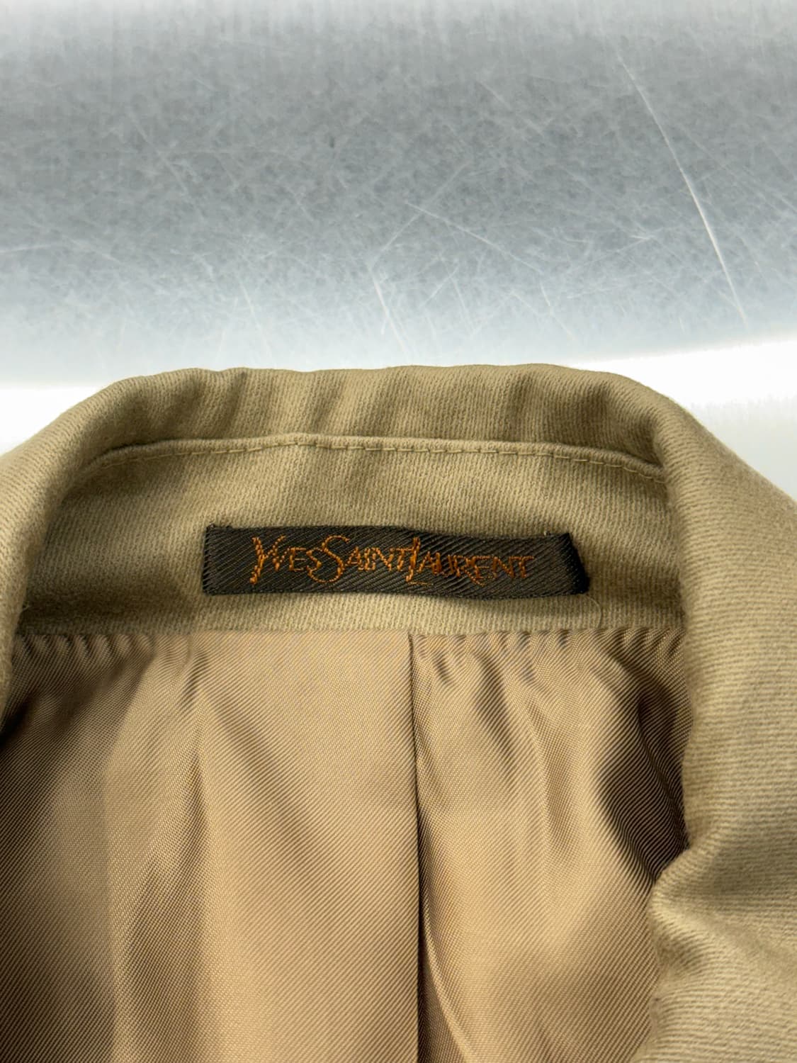 이브 생로랑 디퓨전 옴므 브라운 싱글 트렌치 코트 상품이미지6