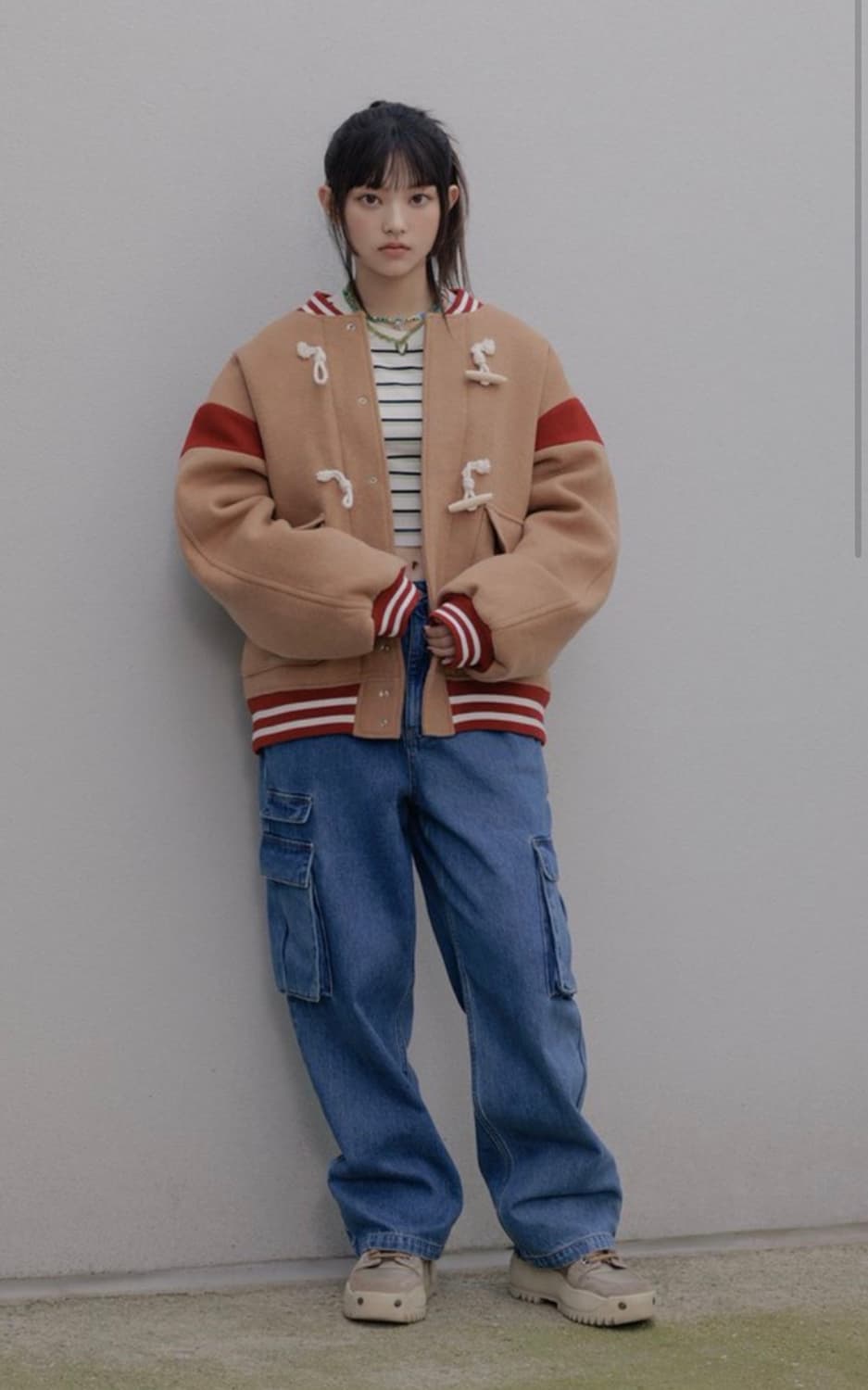 해린님 착용 oioi 베이스볼 자켓 s 상품이미지3