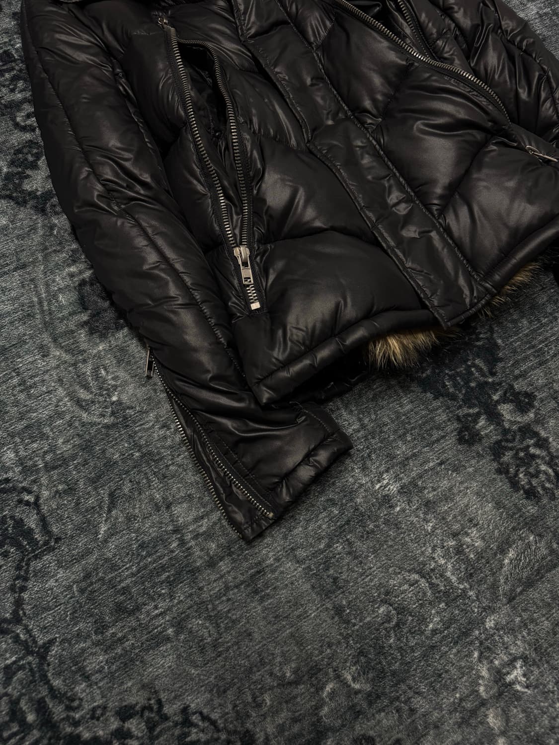 Varosh 00s zipper gimmick fur down jacke 상품이미지4