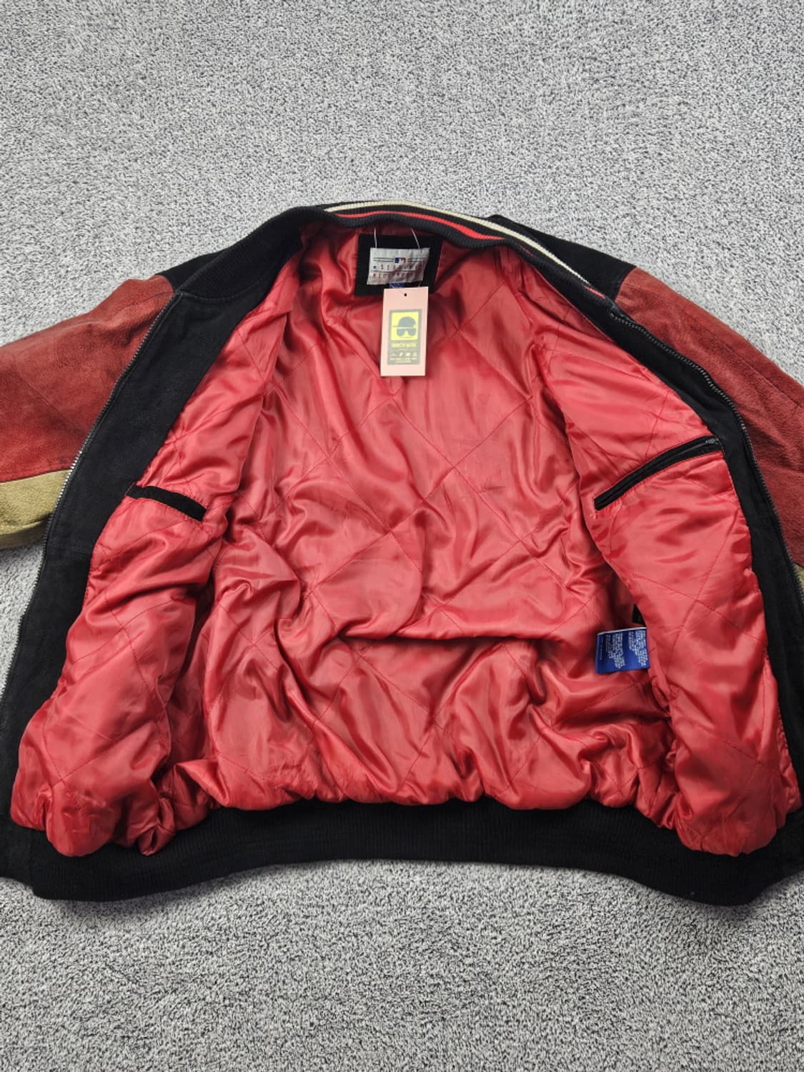 MLB 애리조나 다이아몬드백스 배색 가죽 바시티 자켓 (L)/ 10182 상품이미지10