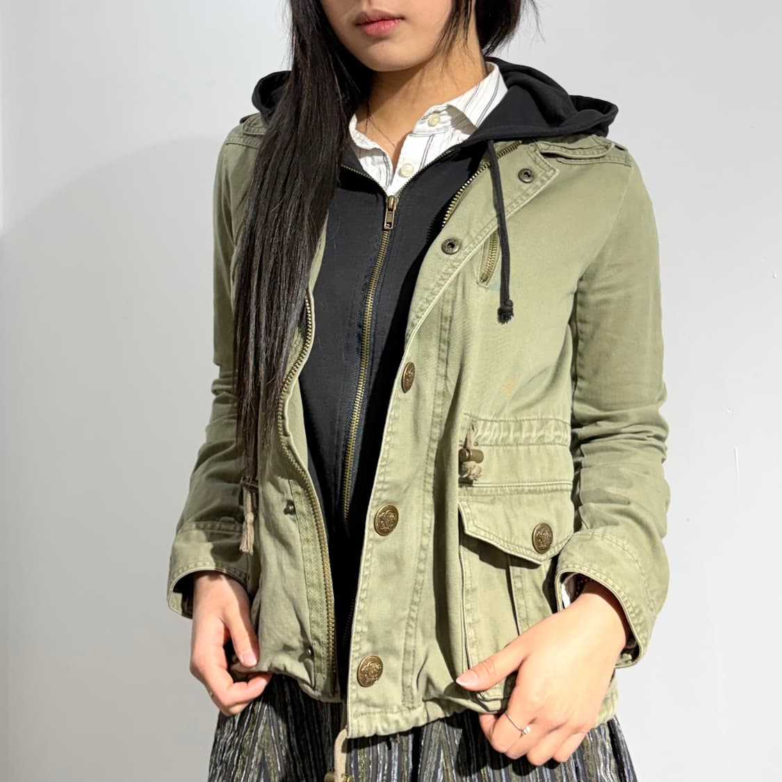 Cecil McBee y2k 레이어드 워크 자켓 상품이미지1