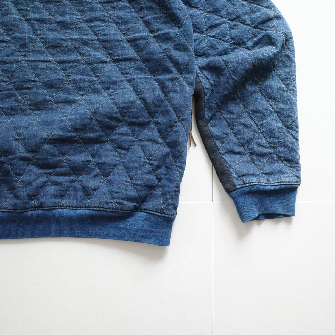 [정품] 캐피탈 컨트리 플리스 데님 퀼팅 투톤 스웨트셔츠 인디고 S 상품이미지9