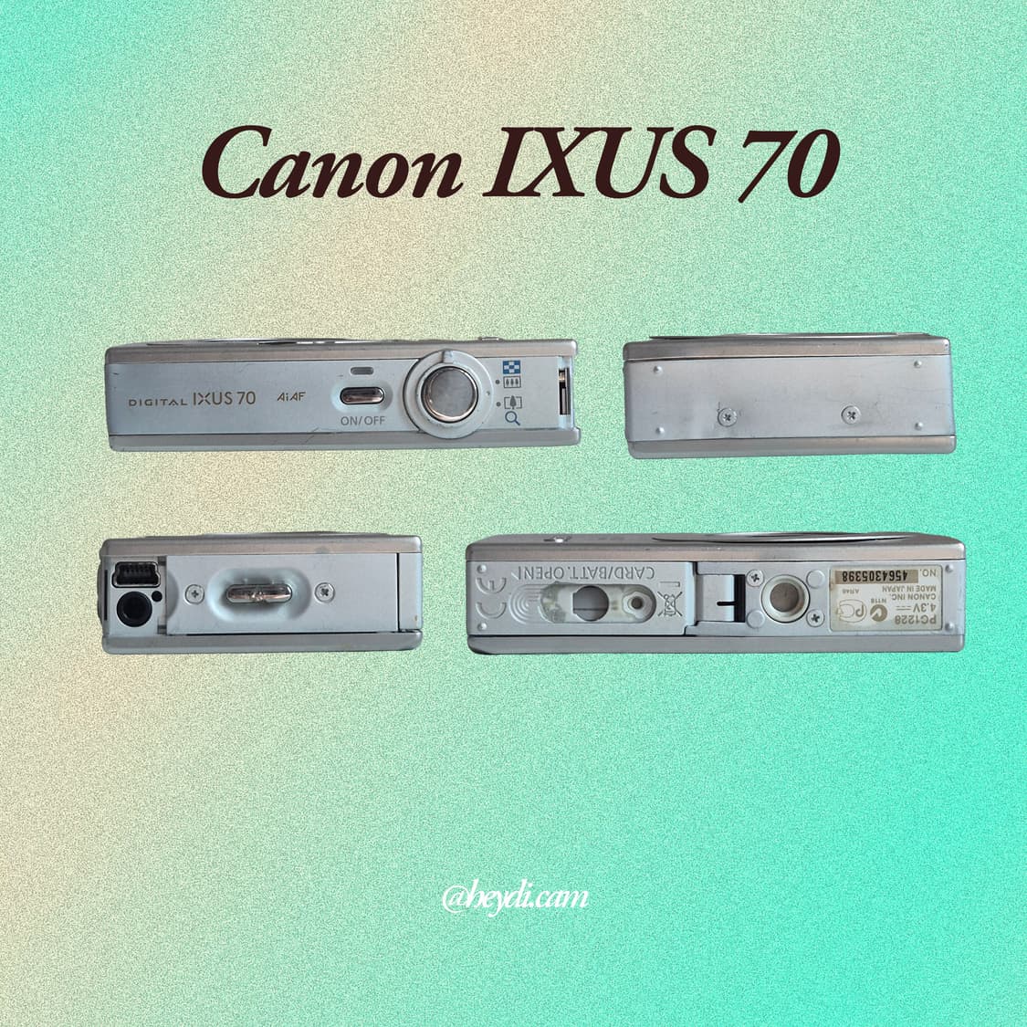 (강민경 아이브 리즈 은채) 캐논 ixus70실버 (SD1000, IXY 상품이미지3