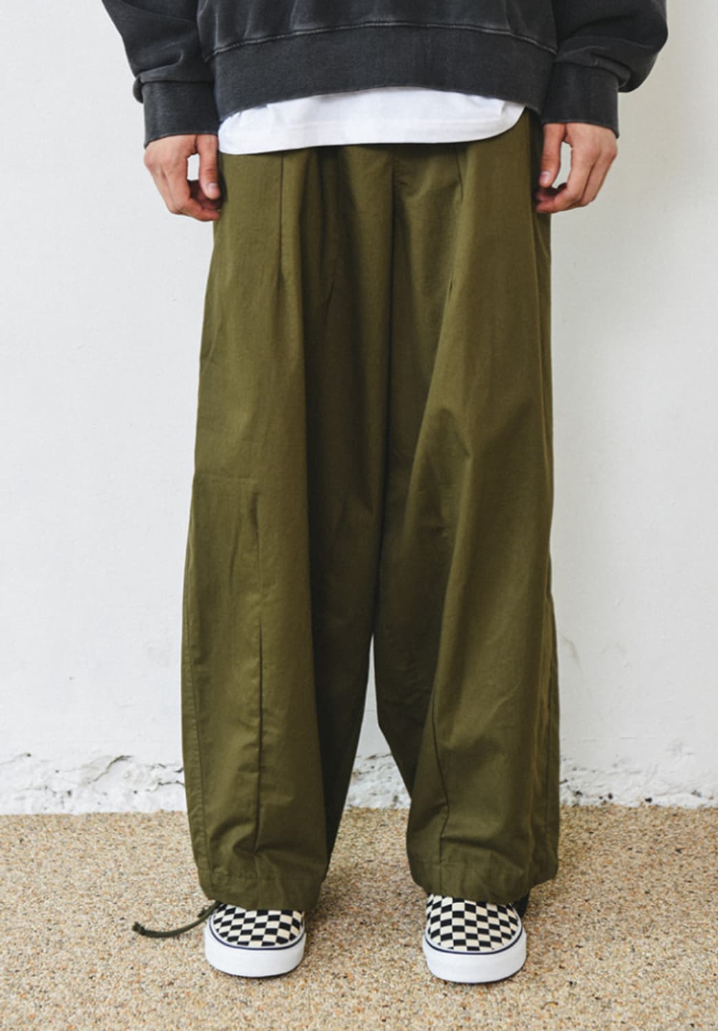 트래블 원턱 와이드 팬츠 M  상품이미지1