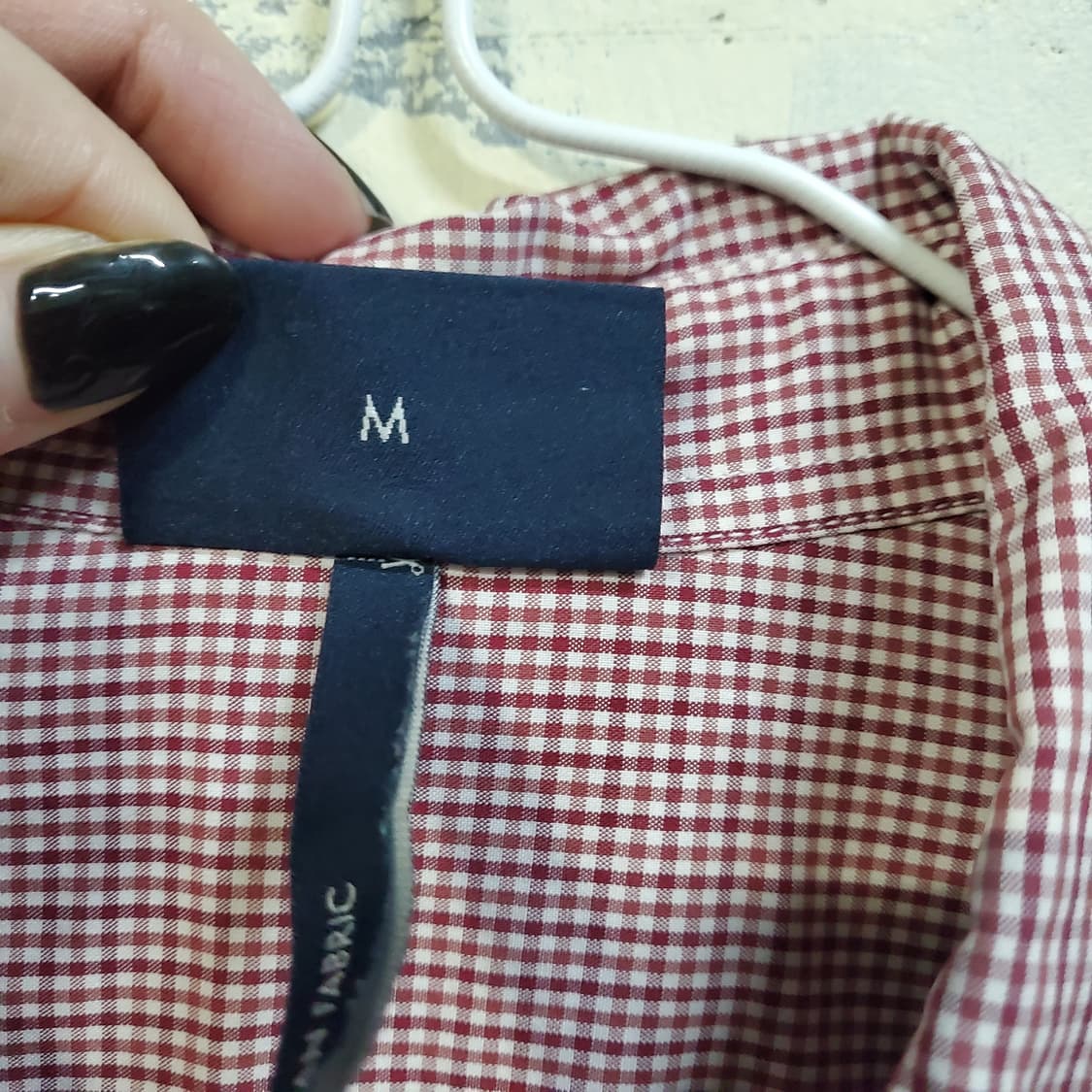 아르마니 레드 체크 카라 긴팔 셔츠  상품이미지6