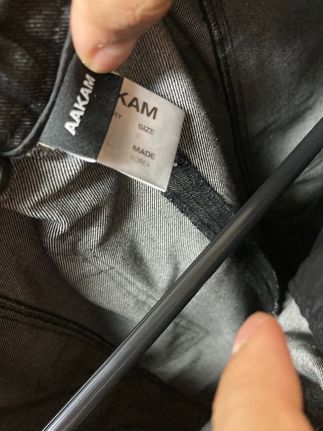 아캄 Sprayed Denim Pants (Black) 2사이즈 상품이미지3