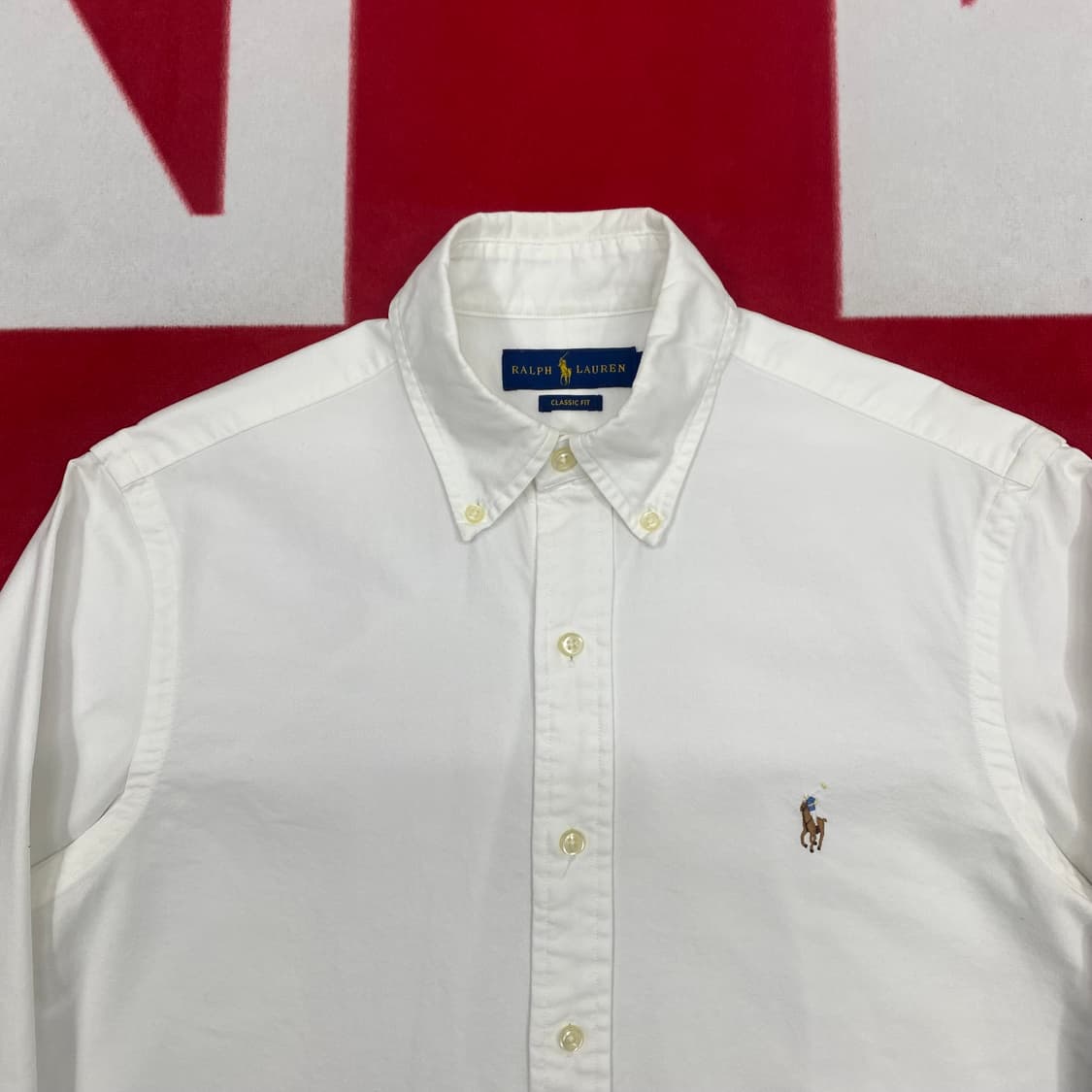 폴로 옥스포드 화이트 셔츠 S 실측 M  상품이미지3