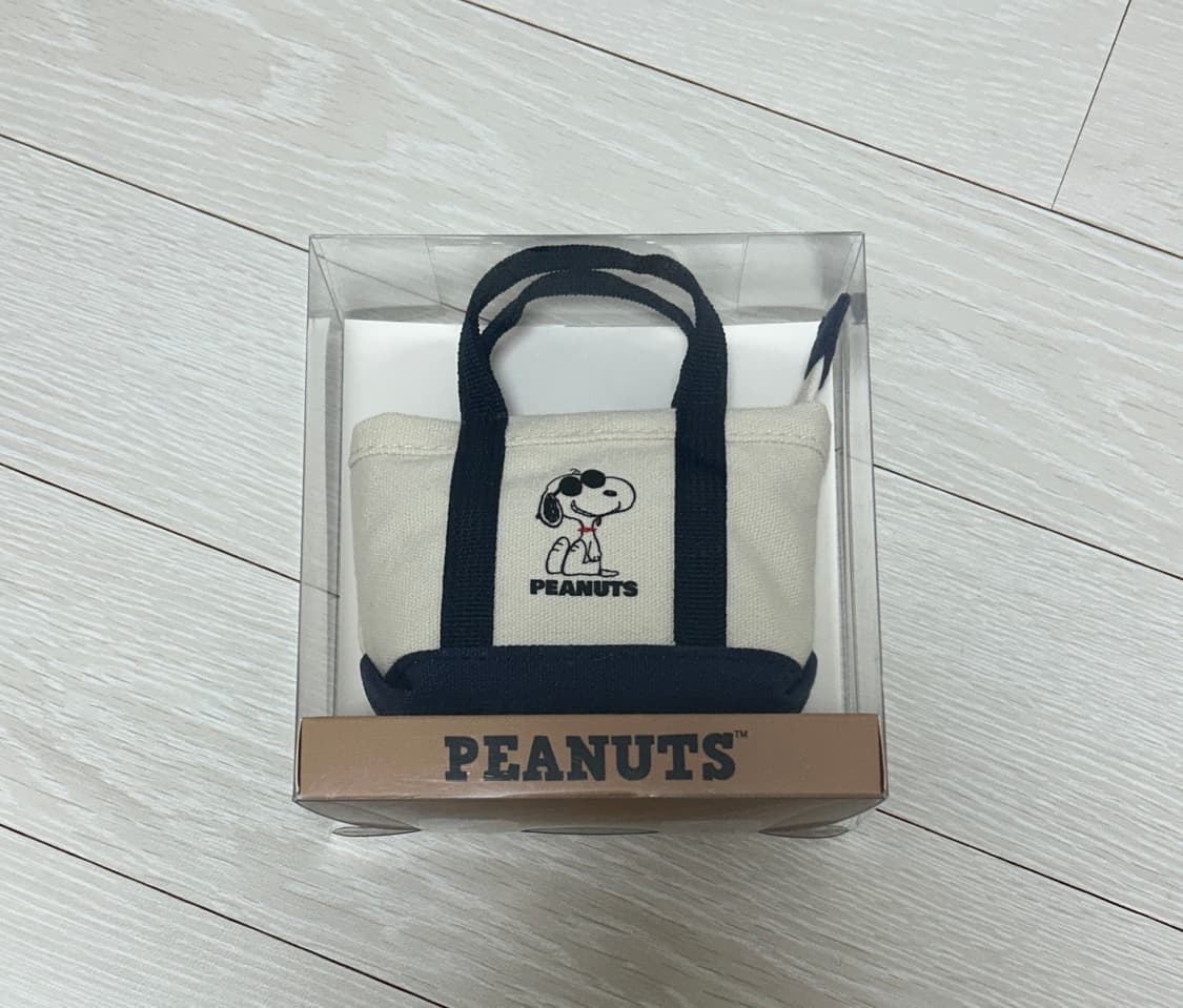 스누피 조쿨 미니 토트백 파우치 네이비 상품이미지1