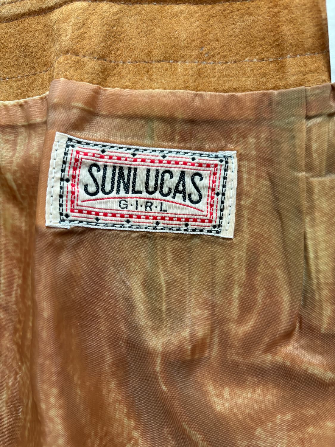 SUNLUCAS GIRL 빈티지 웨스턴 레더 랩스커트 상품이미지7