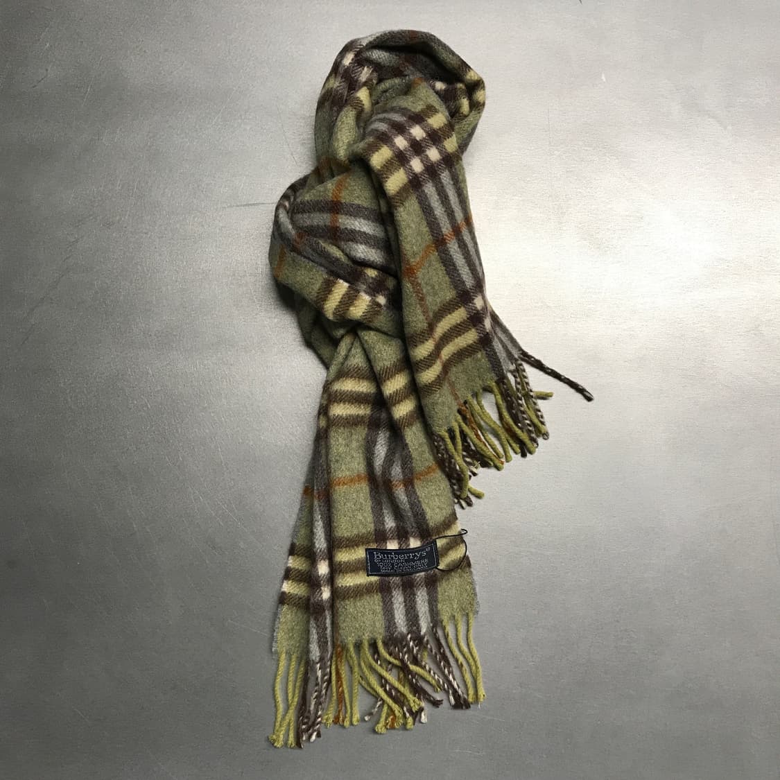 버버리 정품 캐시미어 머플러 그린 상품이미지1