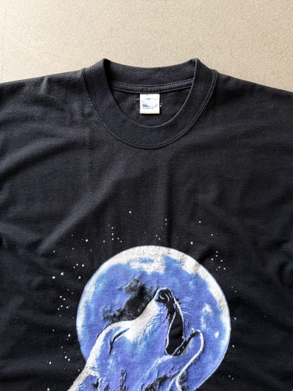 90s Vintage Many Sport Howling Wolf Tee 상품이미지2