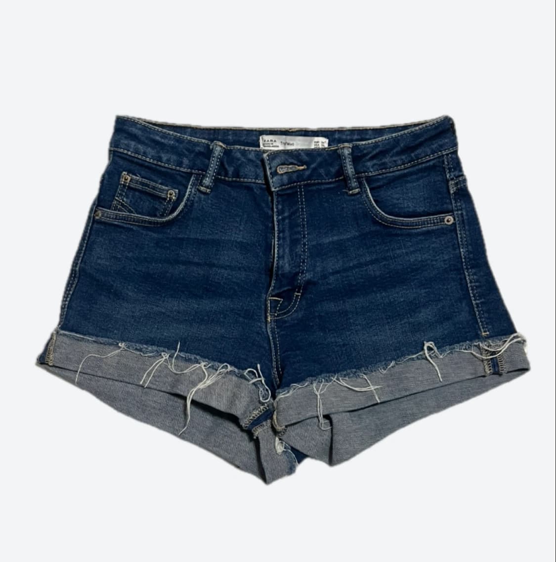 자라 트래플룩(Trafaluc) 데님 롤업 반바지 34 상품이미지1