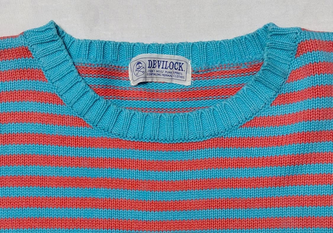 [무료배송] 90s 데빌락 DEVILOCK Stripe 코튼 니트 상품이미지2