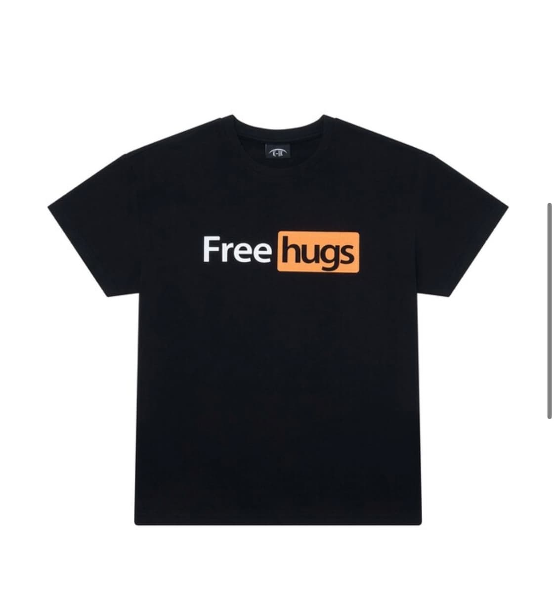 Freehugs 폰허브 반팔티셔츠 블랙  상품이미지1