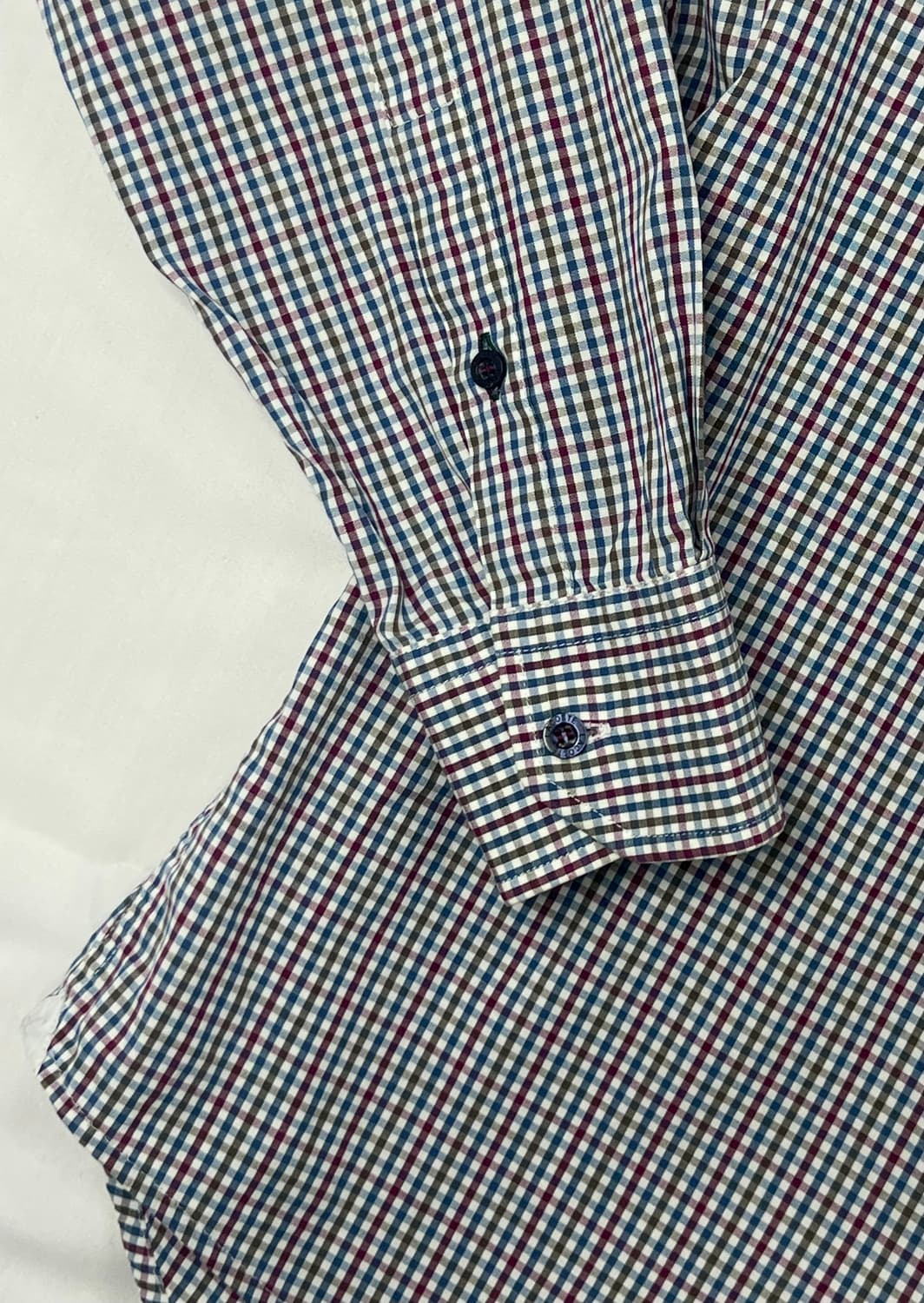 라코스테 체크 빈티지 옥스퍼드 코튼 셔츠 상품이미지4