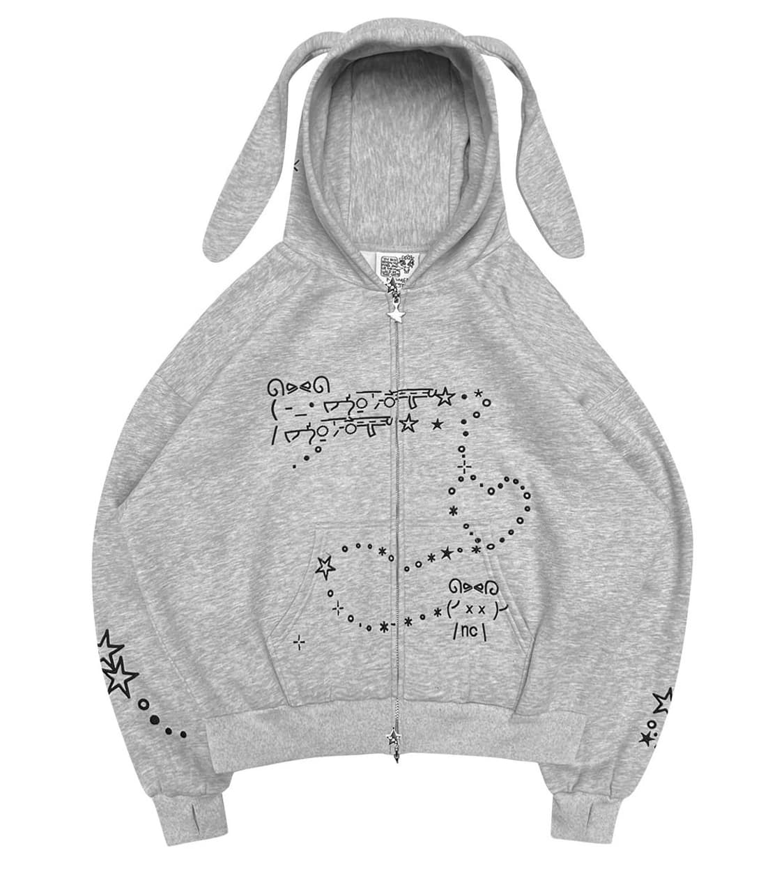 네임드 콜렉티브 버니 후드 집업 /그레이/  L/XL 상품이미지1