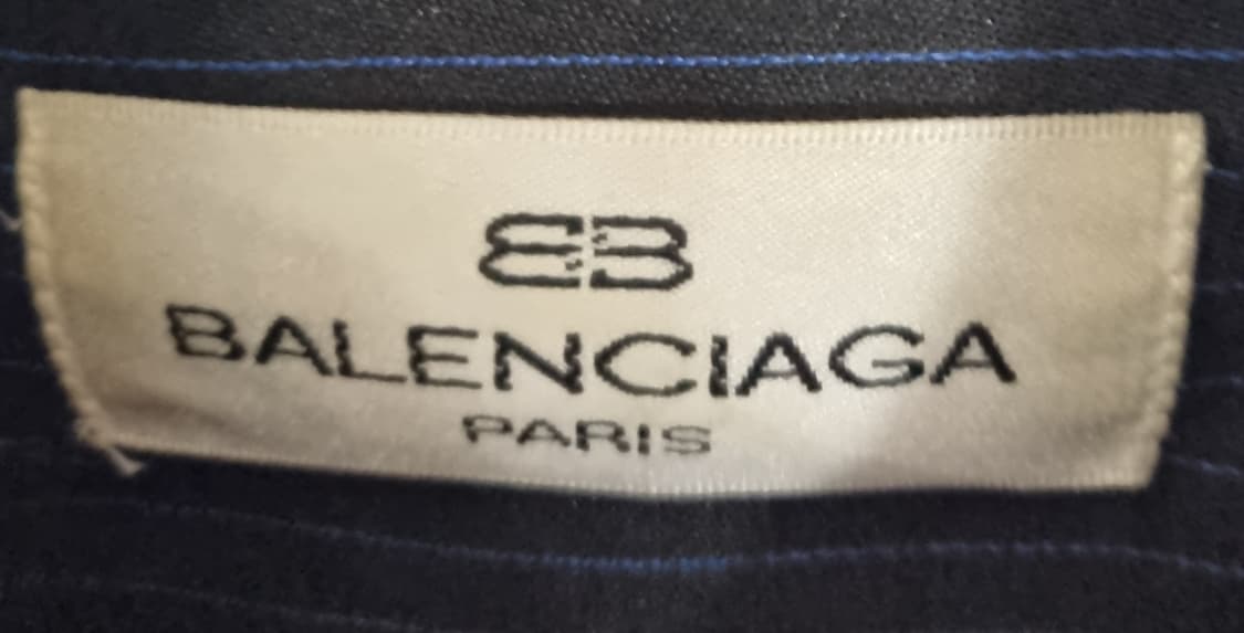 M (95) 발렌시아가 빈티지 블랙 유광 셔츠 상품이미지3