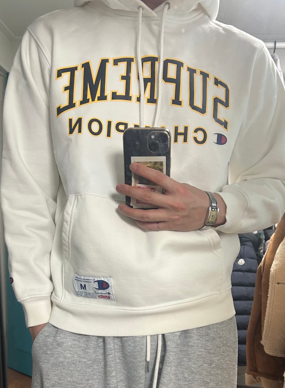 17ss 슈프림x챔피온 콜라보 후드티 상품이미지8