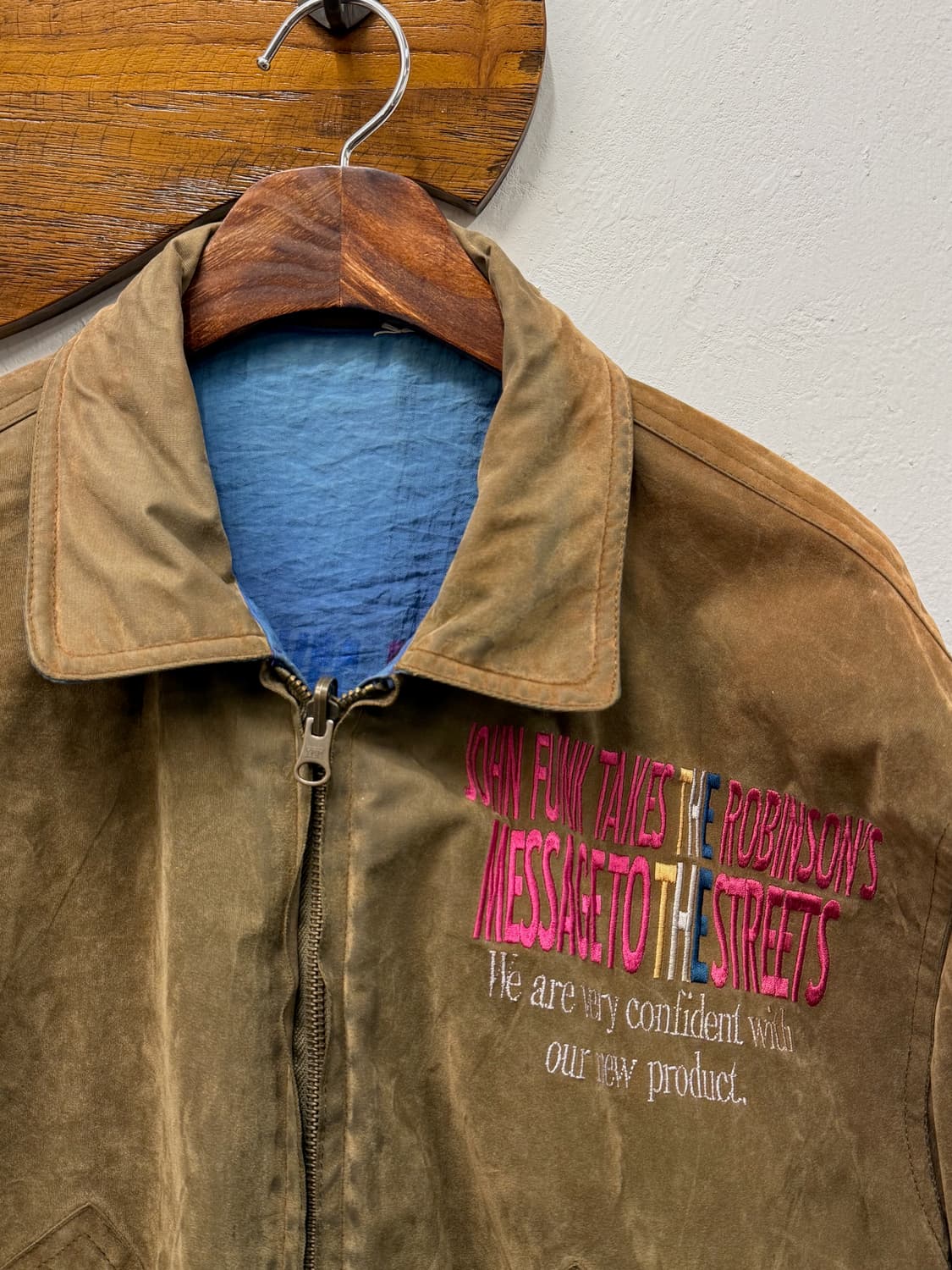 L) Reversible Vintage Zip Bomber Jacket 상품이미지3