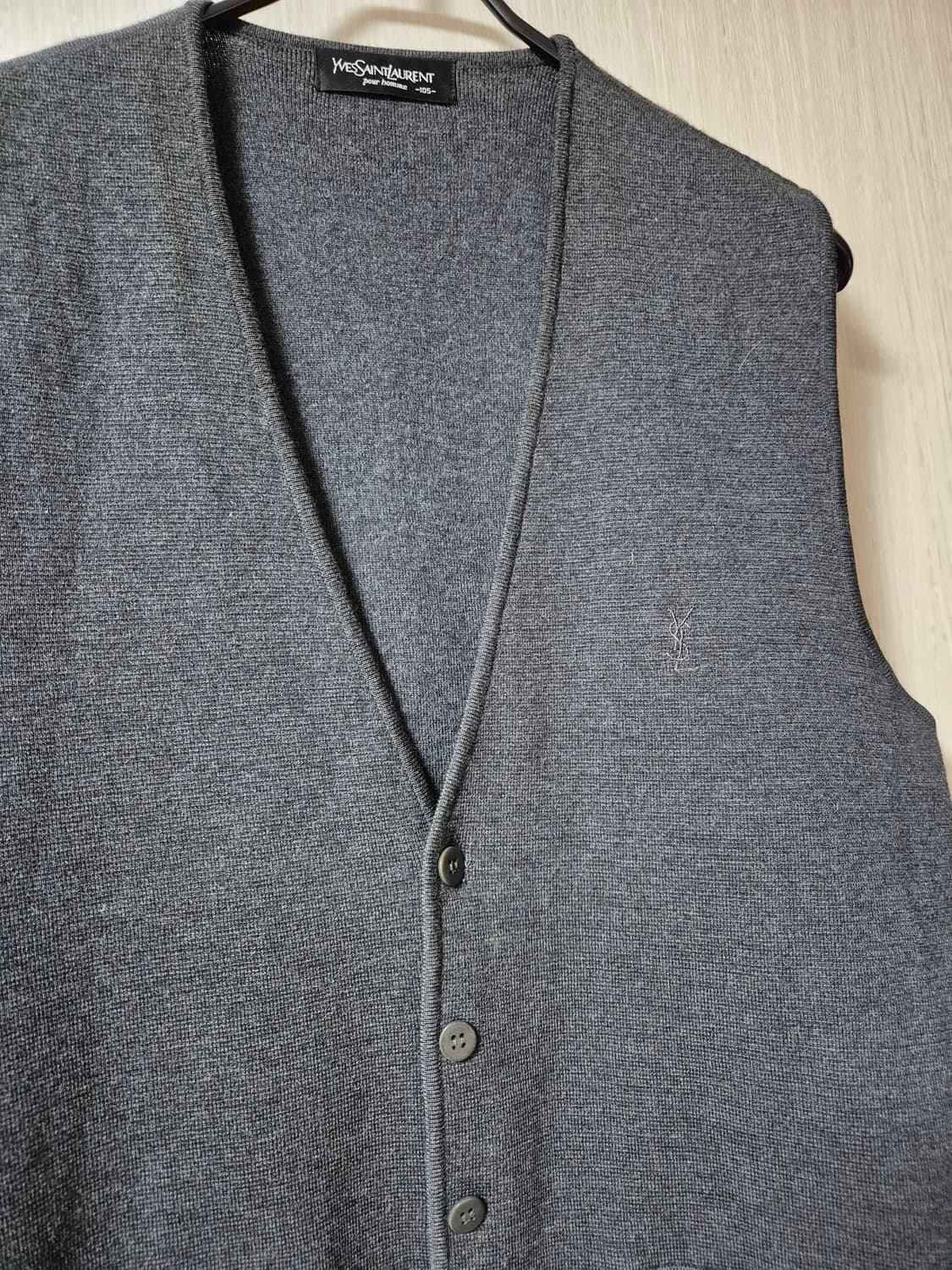 (정품) 입생로랑 니트 베스트 조끼 105 남성 상품이미지3