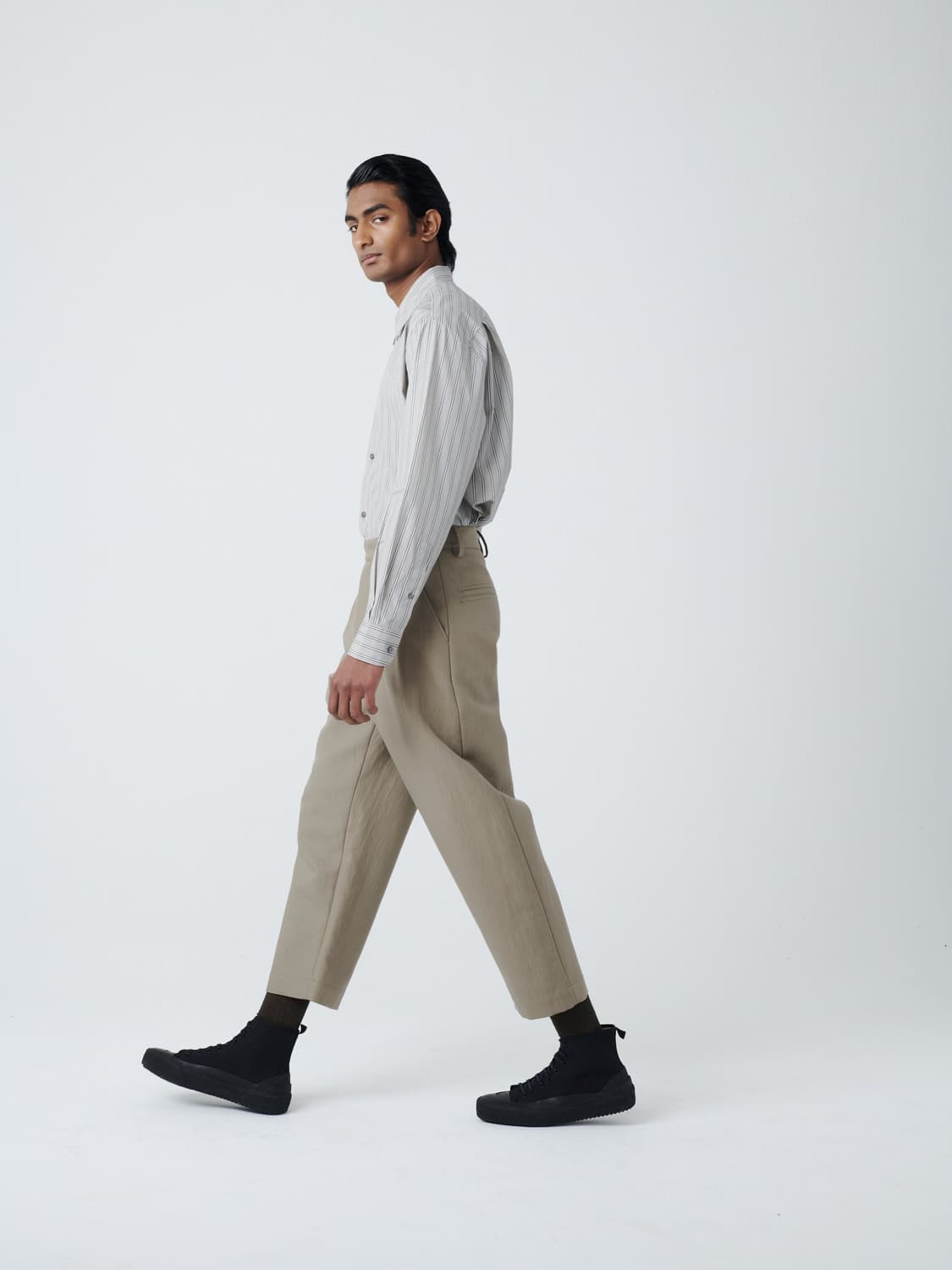 스튜디오 니콜슨 더블 코튼 VOLI 팬츠 - 스톤 상품이미지6