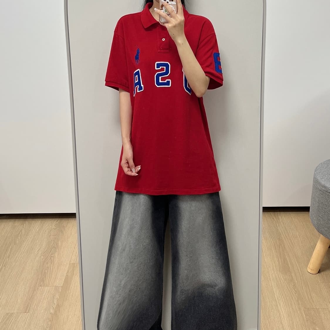 폴로 랄프로렌 빅포니 USA 럭비 카라 반팔 티셔츠 105 상품이미지1