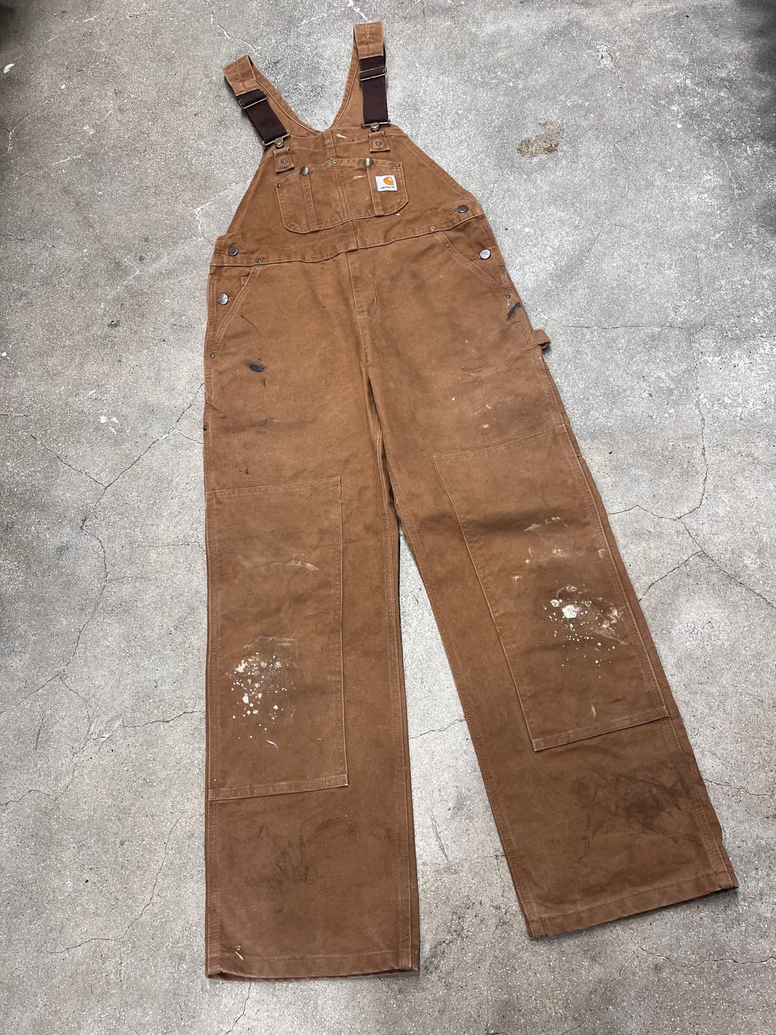 00‘s 칼하트 더블니 오버롤 BRN  상품이미지1