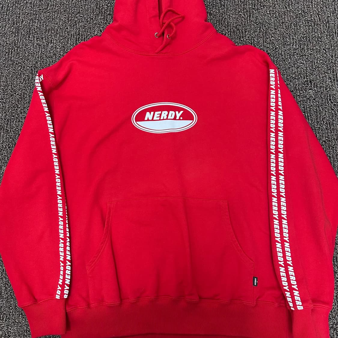 NERDY 널디 후드티셔츠 레드 L 상품이미지3