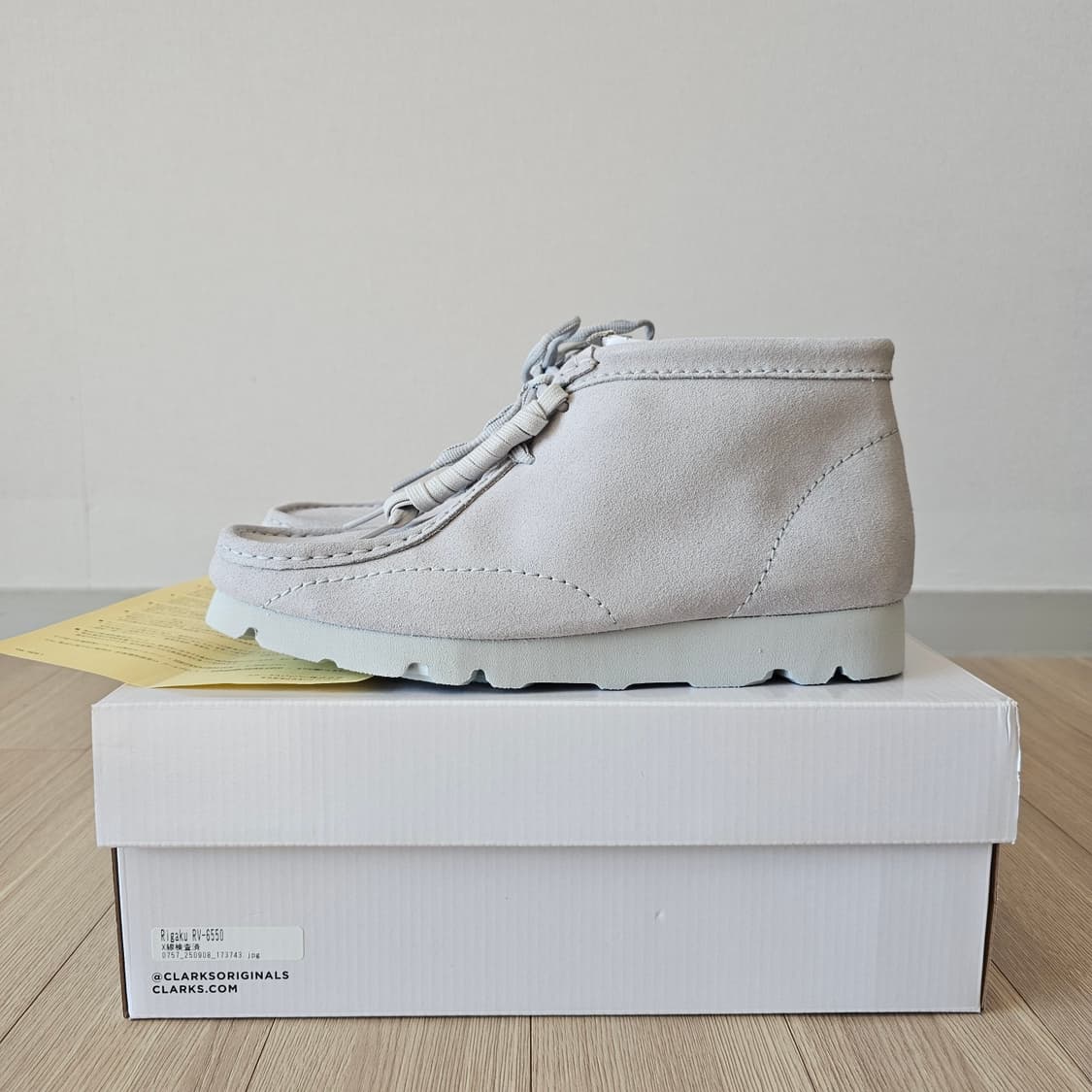 280 새제품) 클락스 x 파프 PAF 왈라비BT 그레이 블루 상품이미지3