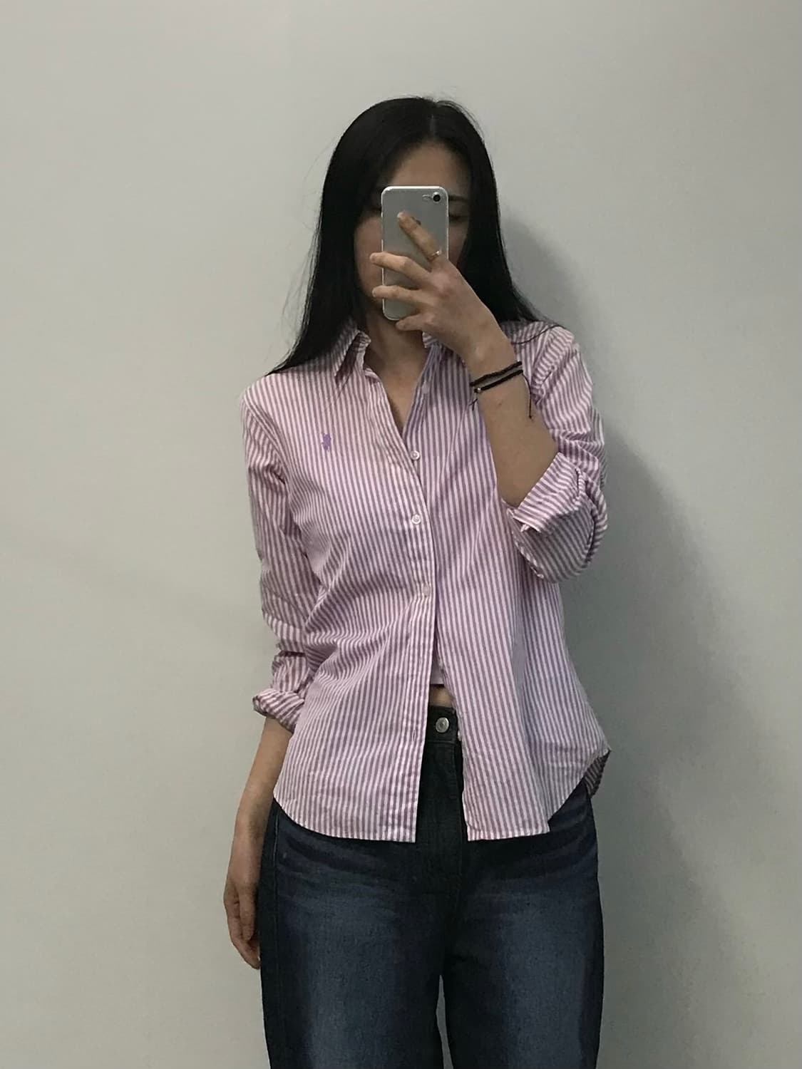 폴로 랄프로렌 자수로고 스트라이프 셔츠 상품이미지1