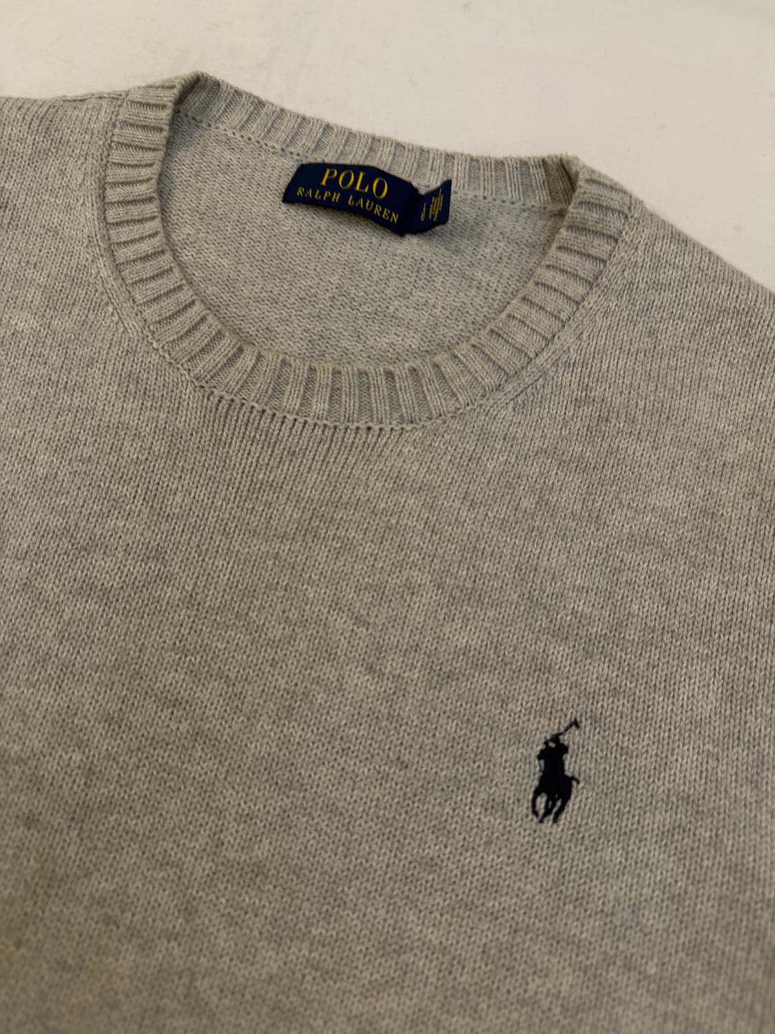 폴로 랄프로렌 코튼 크루넥 니트 그레이 상품이미지2