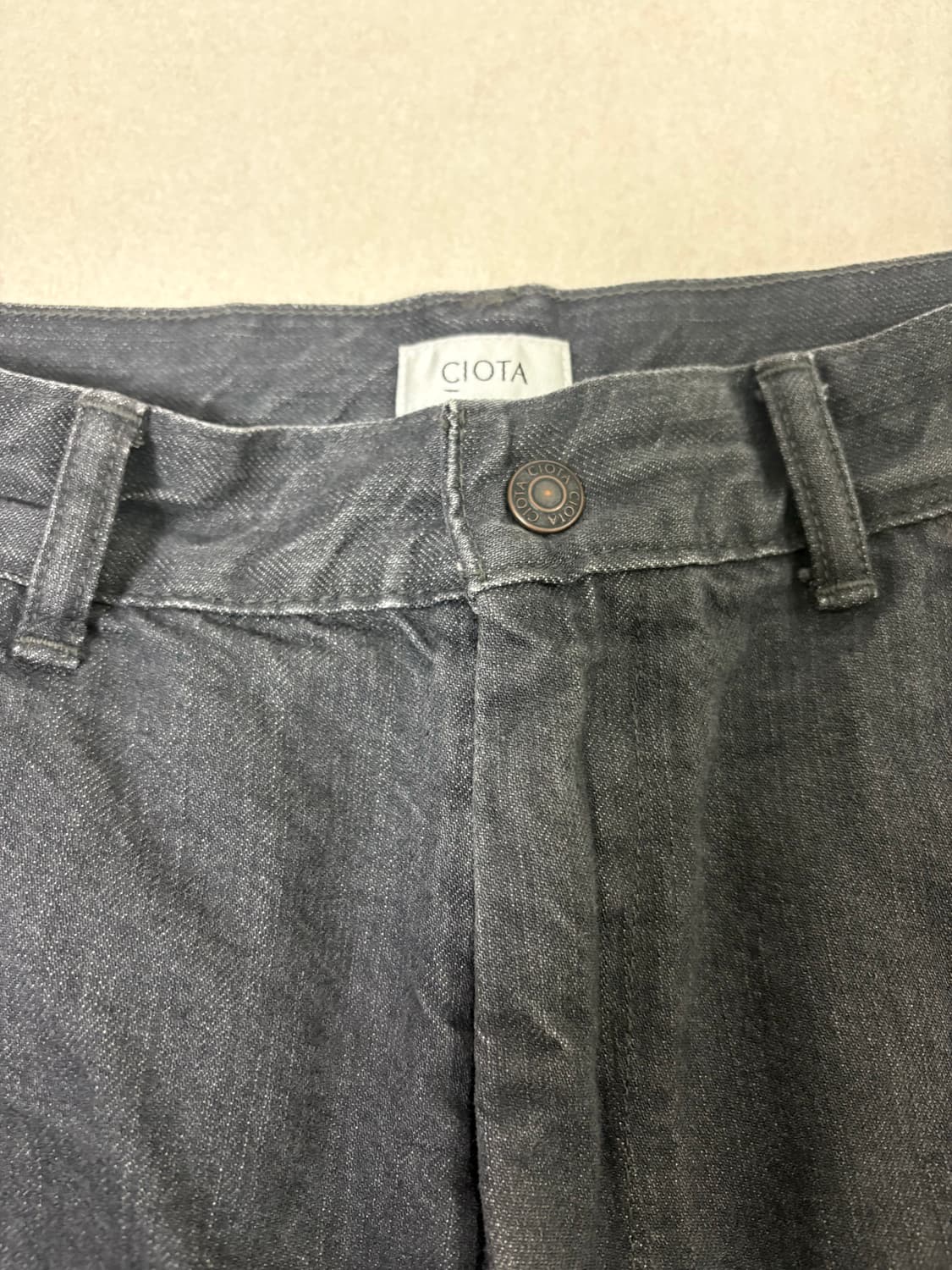 시오타 데님 페인터팬츠 미디엄그레이 6 상품이미지3