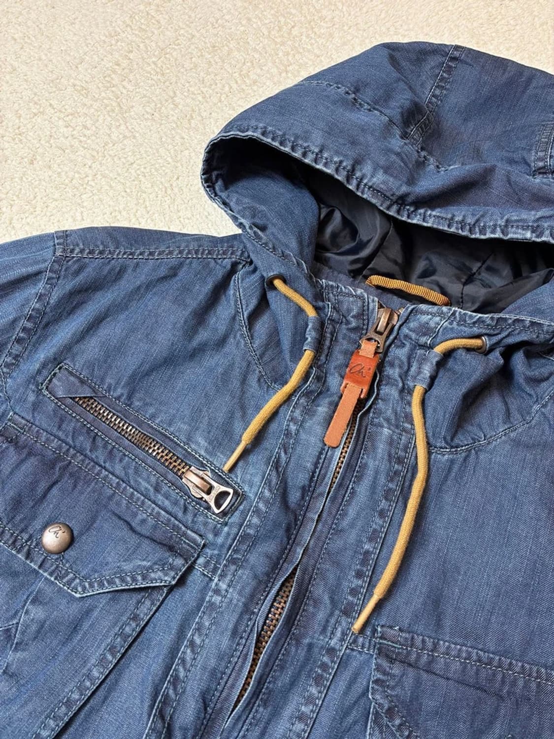 CHASIN 00's 재팬 유틸리티 후디 데님 자켓 PN7022 상품이미지3