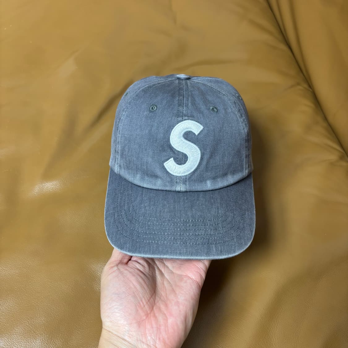 Supreme 슈프림 피그먼트 그레이 S로고 6패널 볼캡 모자 상품이미지2