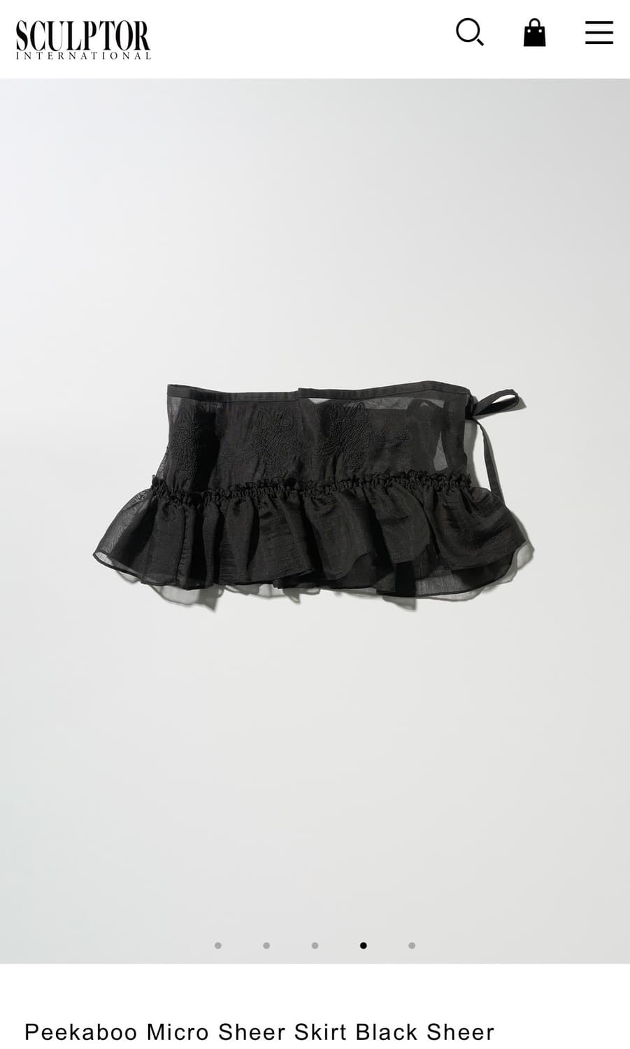 새상품) Sculptor micro sheer skirt  상품이미지3