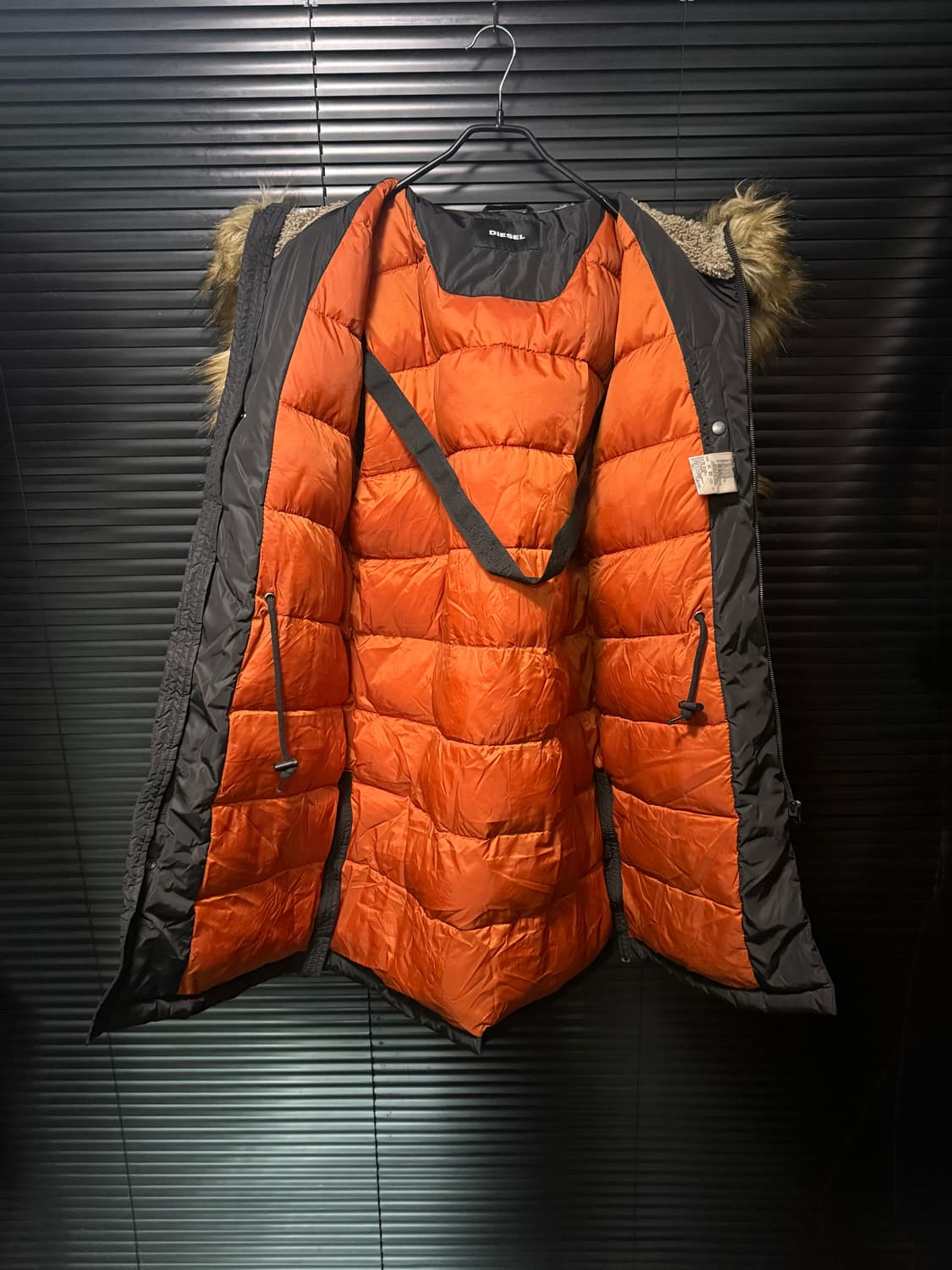 디젤 후드 라쿤 털 롱 패딩 야상 명품 빈티지 지퍼 고스 펑크 락 100 상품이미지8