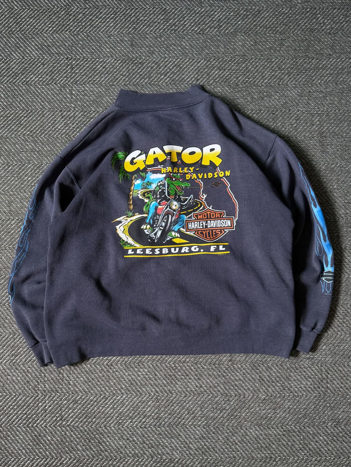 할리 데이비슨 플레임 슬리브 스웻 집업 자켓 (105-110) 상품이미지8