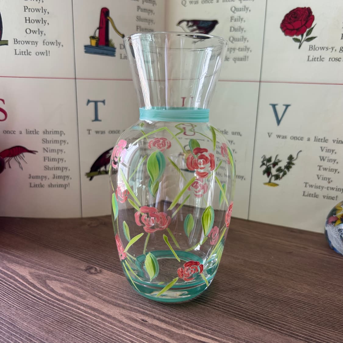 미국 빈티지 핸드페인티드 화병 꽃병 오브제 상품이미지1