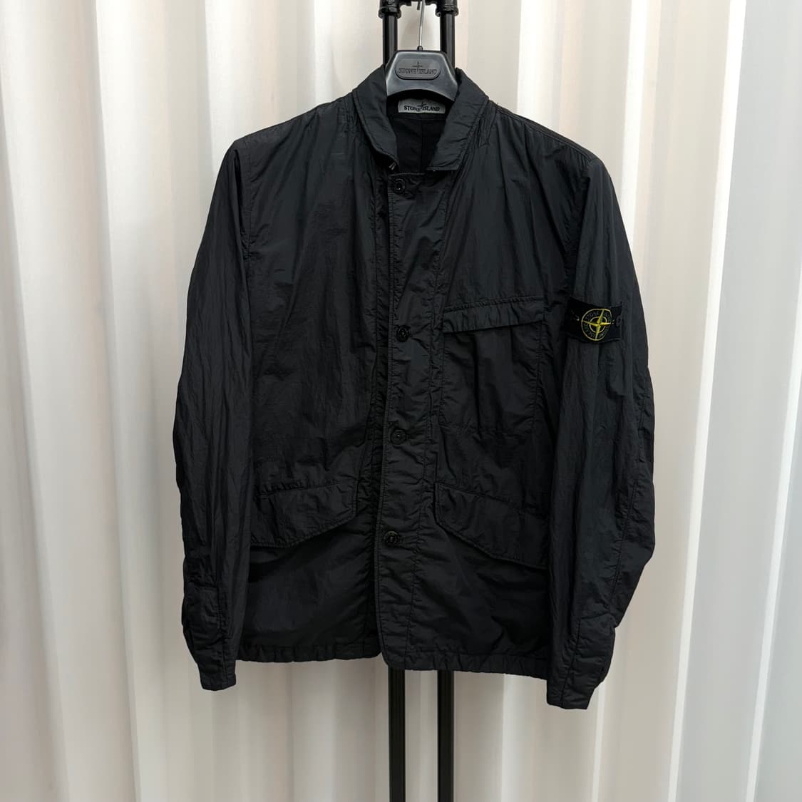 [XL/백화점판] 스톤아일랜드 나일론 상 하의 셋업 블랙 상품이미지2