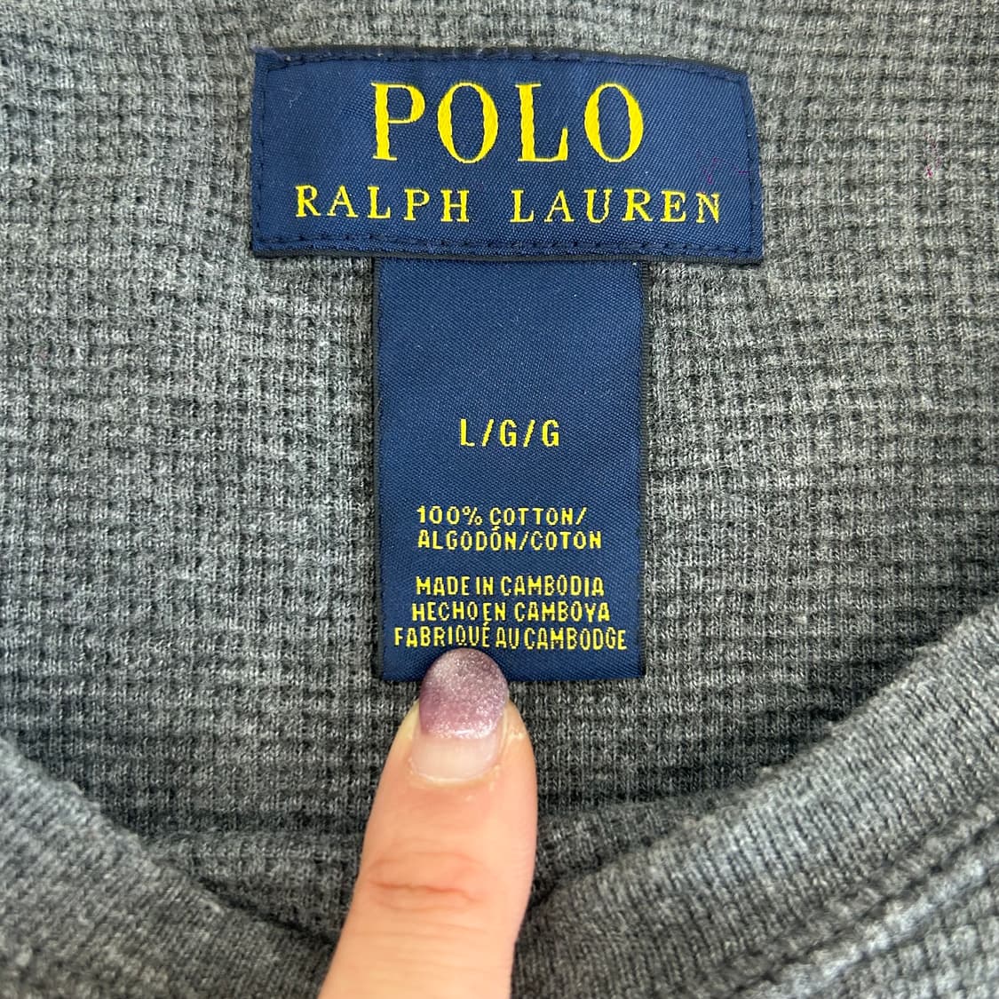 Polo 폴로 화이트포니 차콜 와플 니트 상품이미지5