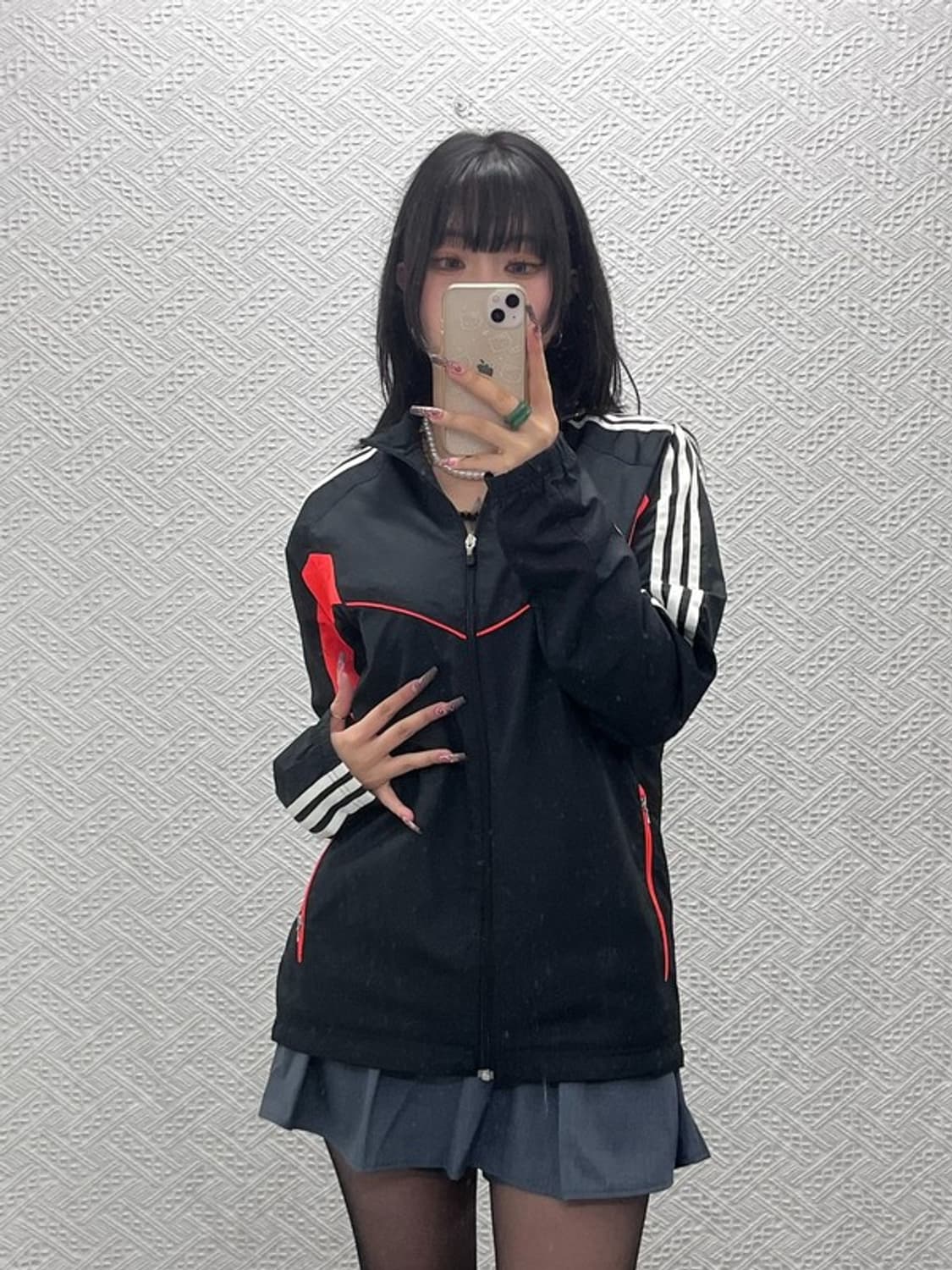아디다스 Y2K 레트로 오렌지 배색 바람막이 자켓 95 C11695 상품이미지2