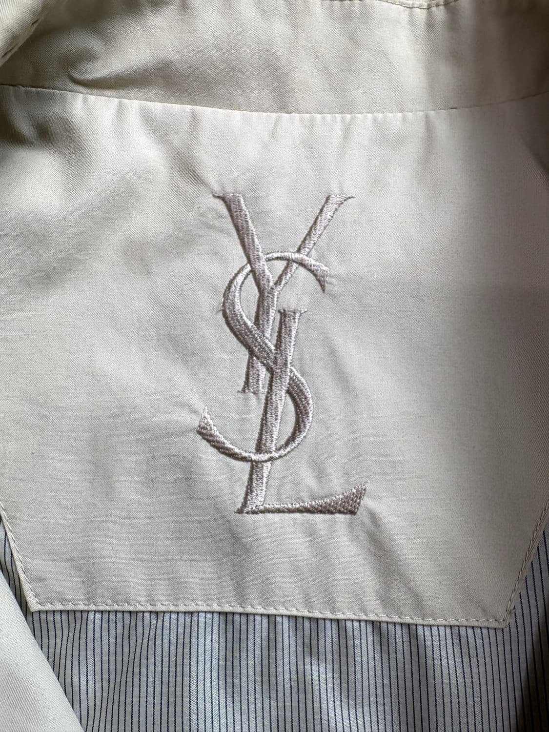 90s YSL 입생로랑 아카이브 미니멀 해링턴 블루종 자켓 3376 상품이미지4