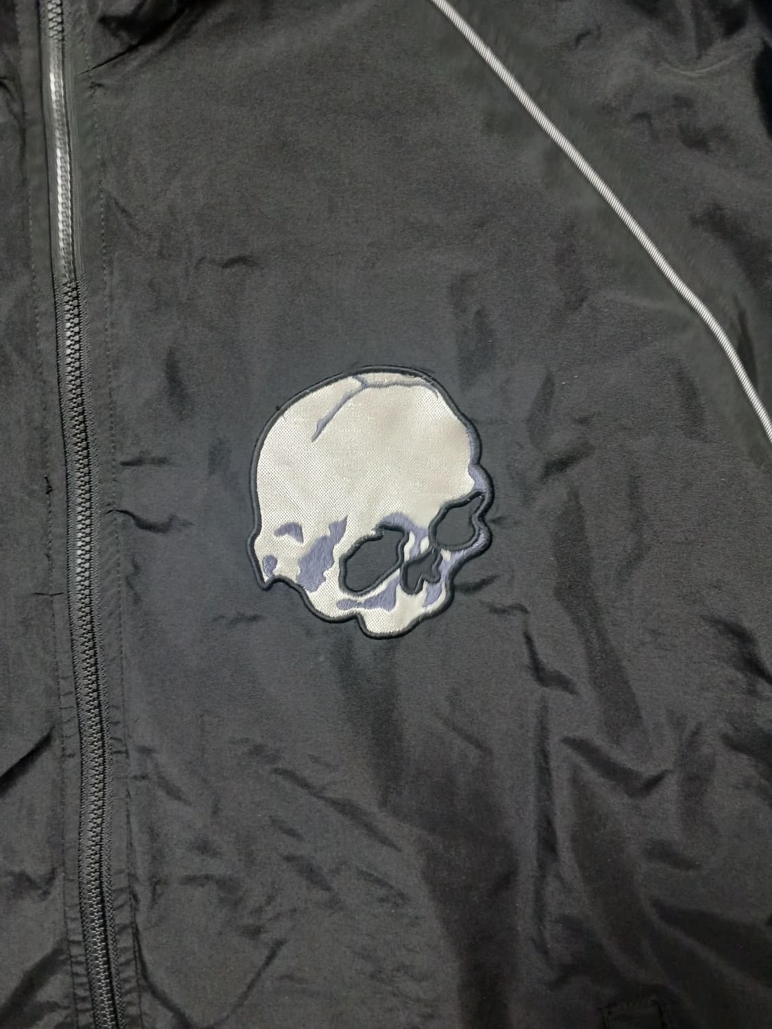 [프리] 빈티지 해골자수 나일론 기모 바람막이 자켓 상품이미지3