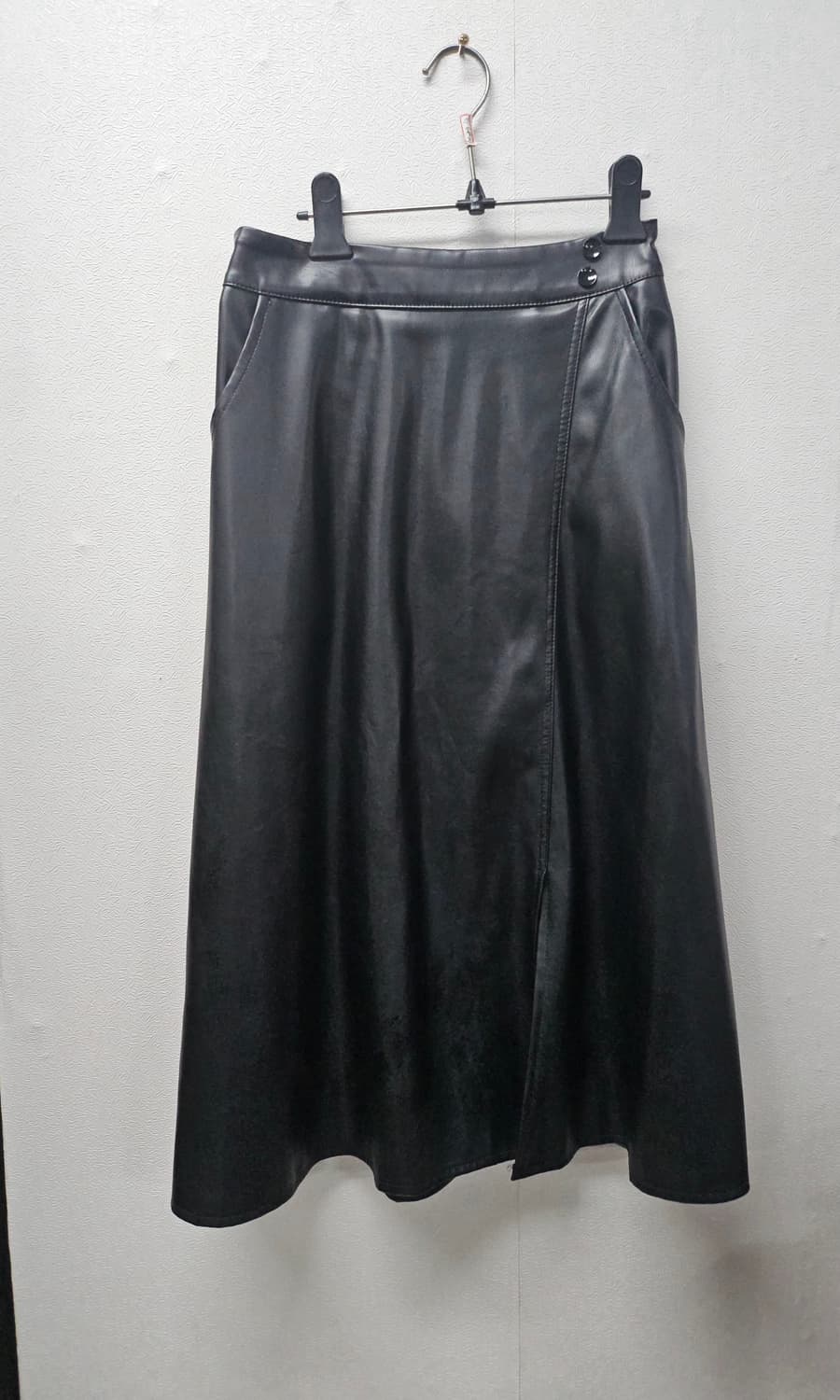 레더 롱 스커트  M -  L 상품이미지1