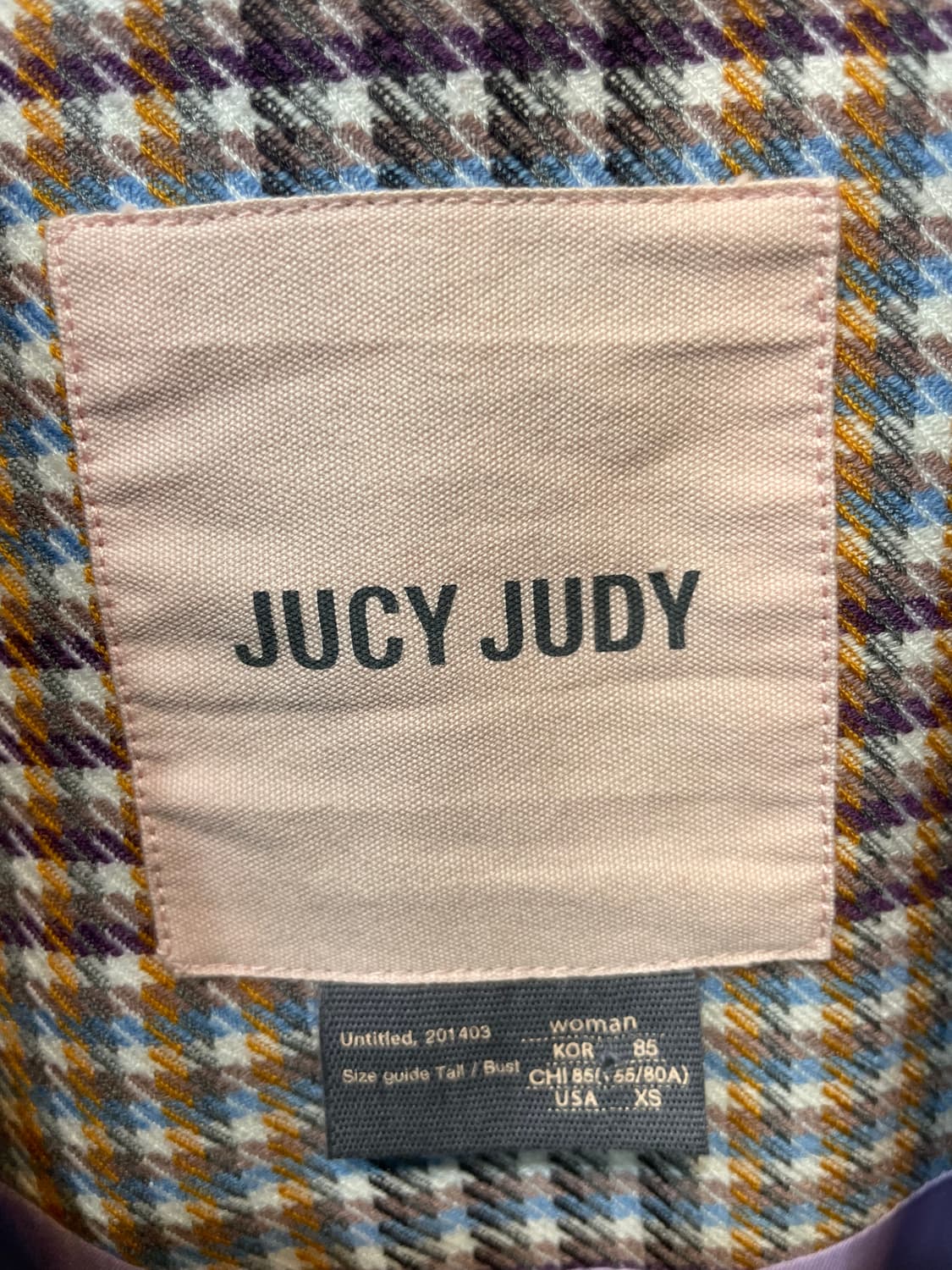 JUCY JUDY 체크 코트 85사이즈입니다(44) 상품이미지6