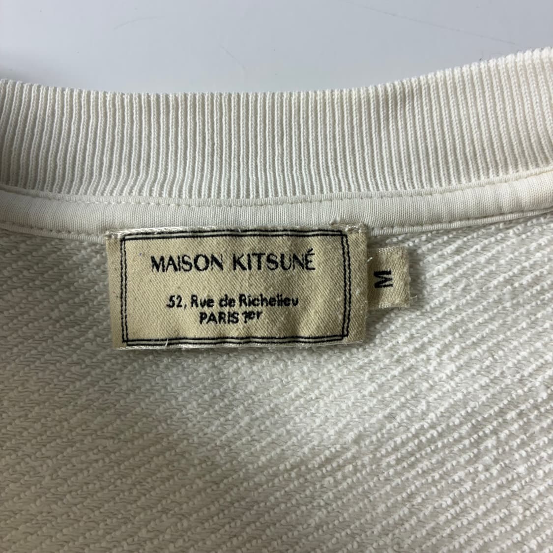Maison kitsne  메종 키츠네 폭스패치 코튼 화이트 맨투맨  상품이미지4