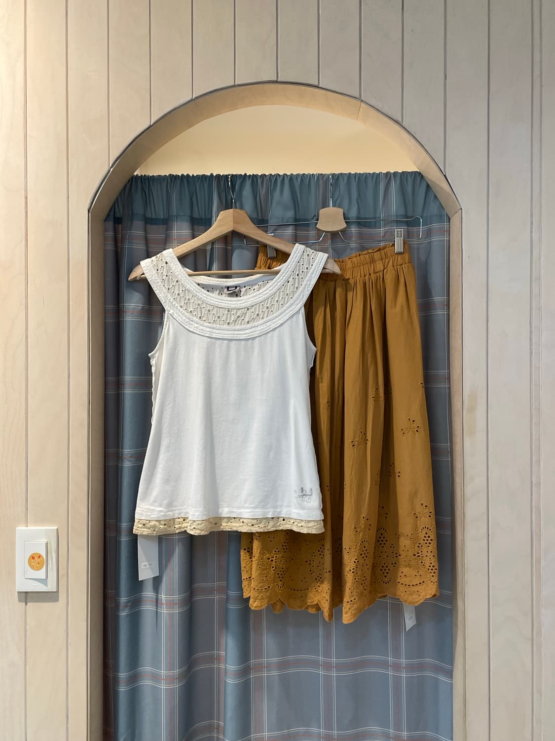 일본빈티지 펀칭아일렛스커트 상품이미지2