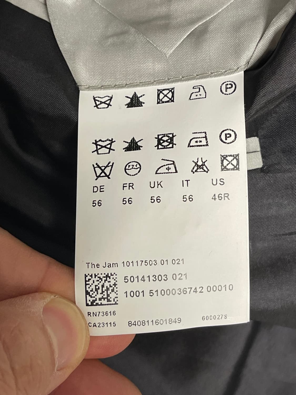 휴고 보스(Hugo Boss) 벨루어 벨벳 자켓 56(실측110) 상품이미지9