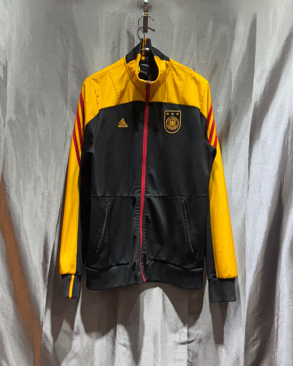 S 아디다스 독일 삼선로고 옐로우 배색 트랙탑 상품이미지2