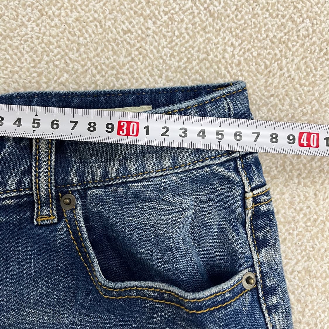 [27] 빈폴 가죽패치 워싱 데님 청바지 0115M1 상품이미지5